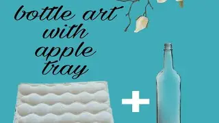 bottle art|| best out of waste||Diy ||Apple tray reuse idea ||petals craft world