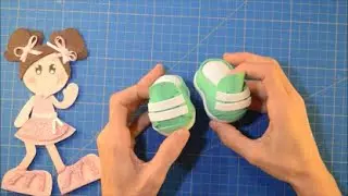 1/4 boneco fofucho simples. Sapatinho (t&ecirc;nis). Zapato para fofucho.  Shoe made out of foam.
