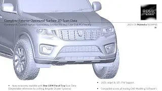 2024 2025 Mahindra Scorpio N 3D Scan Surface Data | Complete Exterior Optimized BIW 3D Model