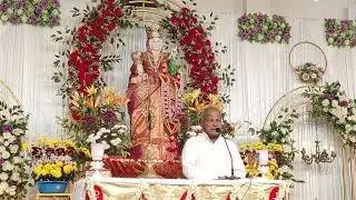 புதூர் புனித சந்தன மாதா  ஆலய 9 ஆம் திருவிழா மாலை ஆராதனை நற்கருணை ஆசீர் 