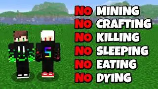 We Beat Minecraft With NO Advancements !