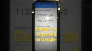 como buscar los c&oacute;digos de seguridad de Google #codigo #google #seguridad