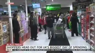 Black Friday Customers Race For Asda TVs