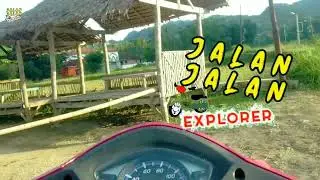Adventure explorer of village roads, the rural ricefield  mountain road patar selamat
