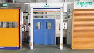 Standard PVC fabric high speed rolling up doors for industrial factory or warehouse