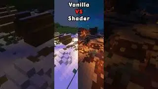 Minecraft Vanilla vs Shader #minecraft #shaders #minecraftshaders #minecraftshaders2023