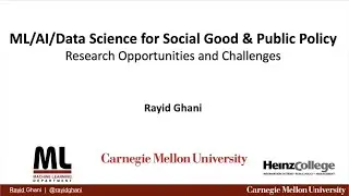 ML/AI/Data Science for Social Good & Public Policy