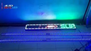 Strobo digital running dan running text RGB 1,3 meter