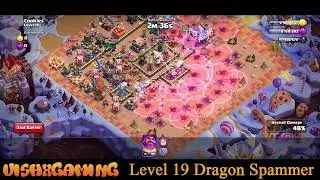 Clash of Clans Controllable Heroes Cookie Chaos Challenge ! Level 19 Dragon Spammer  3 Star Strategy