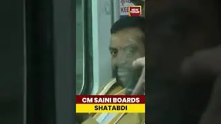 CM Saini Boards Shatabdi Exp | #shorts #cmnayabsinghsaini #haryananews #shatabdiexpress #cmsaini