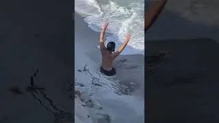 Quick sand at the beach