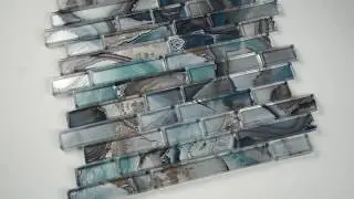 Night Sky Interlocking Pattern Crystallized Glass Mosaic - 101418605