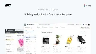 Figma ecommerce shop desktop template. Navigation design within tabs and list components