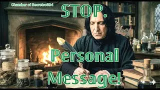 Whispers from the Dungeon: A personal message from Snape ❤️