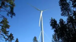 Merventos vindkraftverk snurrar ig&aring;ng 2.3.2012