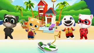 Talking Tom Jetski 2 New Update Unlocked All Village | ( UHD 60 FPS FULL SCREEN )