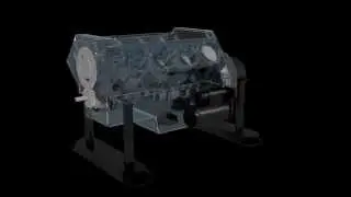 3d Visible V-8 Engine