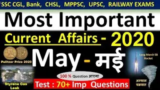 Current affairs : May 2020 | Important current affairs 2020 |  latest current affairs Quiz