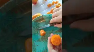 Taste testing some orange tomatoes