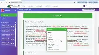 ThatWriter Demo | AI Writing Practice Tool for Students | Improve Writing with Feedback in Progress