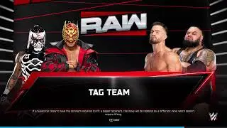 WWE 2K25 | Penta & Dragon Lee vs Austin Theory & Bronson Reed | RAW