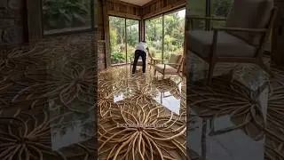 Epoxy with wood resin #ai #wood #floor #epoxy