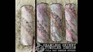 Milky Way Tumbler Design Seamless Rose Gold Epoxy Inspired Tumbler Wrap for Sublimation PNG