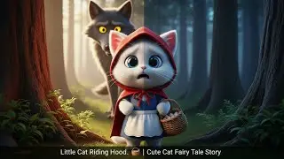 Little Cute Cat Riding Hood 🐱🧺 | Cute Cat Fairy Tale Story