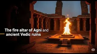The fire altar of Agni and ancient Vedic ruins