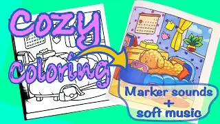 Cozy Coloring ASMR 🐩 | Cute Poodle | Alcohol Marker Sounds + Soft Music