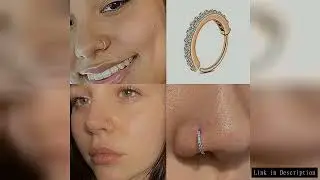 1pc 20G Zercon Septum Nose Rings Hoops for Women, Small Piercing Nose Ring Cartilage Tragus Helix Ea