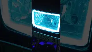 splendor bike #headlight #aasmani #blue #colours #neon #light  #modification #mg