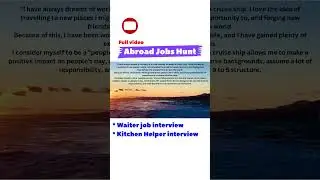 Cruise Ship Job Interview Questions & Answers #abroad #cruiseship #cruiseshipjobs #cruiseshipjob