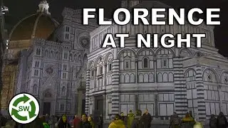 Florence, Italy  4K  - Spring Evening walk tour around the city