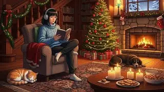 Christmas Jazz Instrumental & Fireplace Sounds🎄Jazz Music in Cozy Christmas Ambience to Work, Study