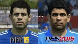 FIFA 15 vs PES 2015 CHELSEA FC Face Comparison