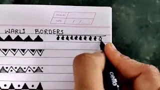 Warli Art Border Design | Warli Border Design for Beginners | Basic Warli Border Art |
