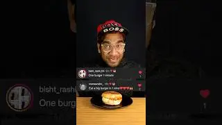 1 MINUTE ONE BURGER EATING CHALLENGE 🍔 | #shorts #foodchallenge #ashortaday