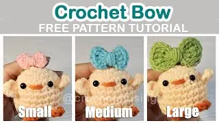 How to Crochet a Bow Free Pattern Tutorial For Beginners