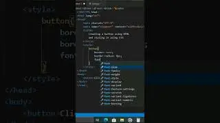 Creating a button using HTML and styling it using CSS