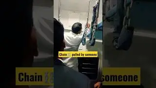 chain pulled by someone,  train manager fixing live video #chain #railway #shorts  #trainmanager