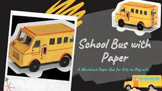 school bus with paper