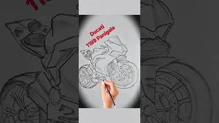 Bike Drawing Ducati Panigale.     #shorts #shortvideo #art #short