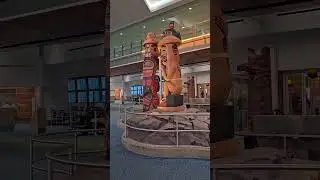 Vancouver Airport Art #canadianart #canadianartists #sculpture #travel #airport #publicart #woodwork