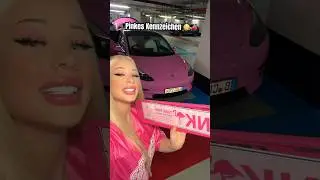 PINKES KENNZEICHEN ranmachen 🚗😳 #canselguel #shorts