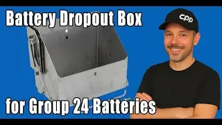 Battery Dropout Box &ndash; Stainless, Frame-Mount for Group 24 Batteries