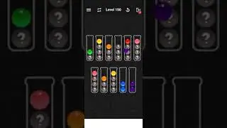 Level 150 of Ball Sort Color water Puzzle