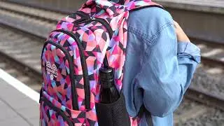 RAMBUX&reg; - 3-delige Rugzak Set - Zwart - Abstract - Schooltas & Koeltas & Etui