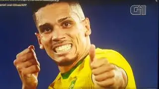 Porque  Paulinho comemorou o gol atirando uma flecha no 4 gol Brasil contra alemanha
