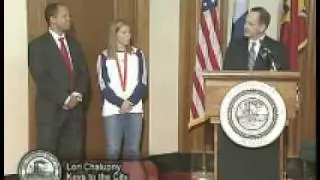 SSLM and Lori Chalupny with Mayor SLay on STLTV 10